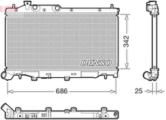 Radiatorius, variklio aušinimas DENSO DRM36027