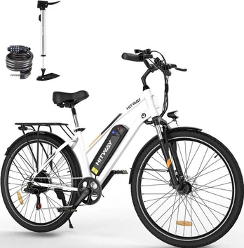 Elektrinis dviratis Hitway BK27, 28", 250W, 12Ah, baltas