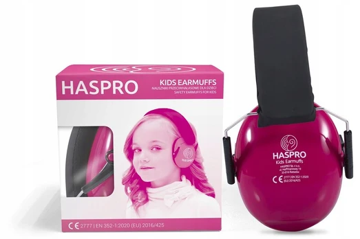 HASPRO - NAUSZNIKI DZIECIĘCE RÓŻOWE 4+