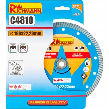 Deimantinis segmentinis diskas Turbo 180mm plytelėms, betonui