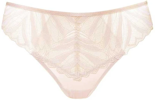 Eclipse lace thong beige