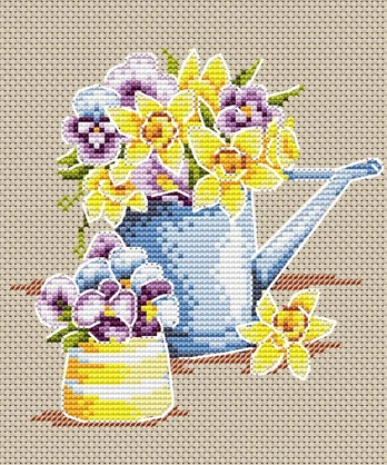 Yellow Flowers SM-017 - Siuvinėjimo rinkinys