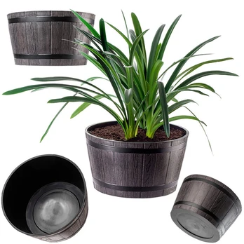 KADAX Madera vazonas 50 cm tamsiai rudas