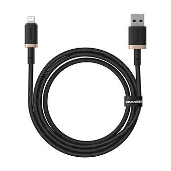 Baseus Dura USB/Lightning 1m 2.4A Quick Charging Cable juodas auksinis