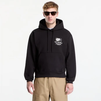 Vans Stacked Hi Pullover Hoodie Black/ White - Dydis XL (VN00105PY281 Džemperiai)