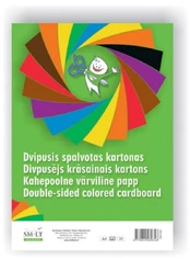 Dvipusis spalvotas kartonas A4, 16 lapų