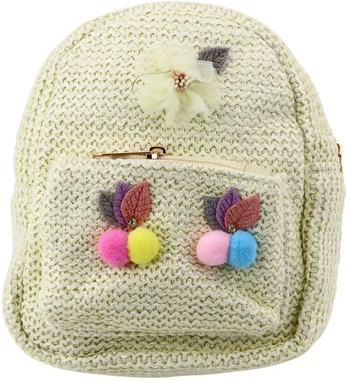 Lean Children's Backpack Embroidered Pompoms Colorful Kreminis 20cm 2.5L