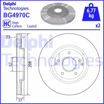 DELPHI BG4970C Brake Disc