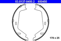 ATE 03.0137-0450.2 Brake shoe set