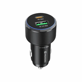 Swissten PD USB-C / USB Car Charger 38W with USB-C - USB-C Cable 1m