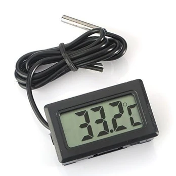 Skaitmeninis LCD termometras - juodas