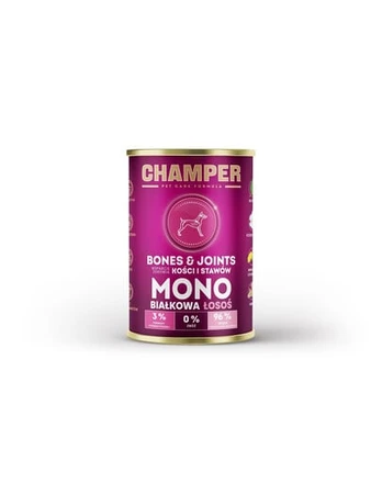 CHAMPER Bones Joints Łosoś monobiałkowa karma dla psa 400 g