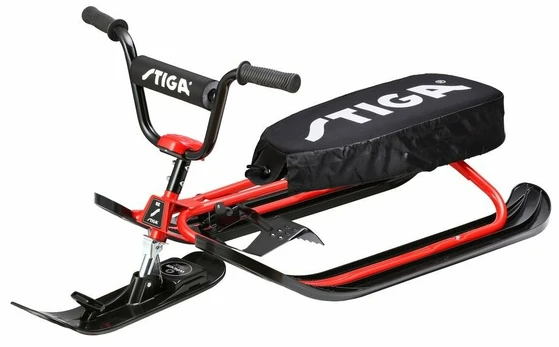 Rogės su vairu Stiga SX Pro, raudona, 85 cm