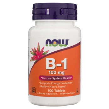 Now Foods vitaminas B-1 100 mg - 100 tablečių