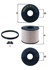 KNECHT KX 192D Kuro filtras
