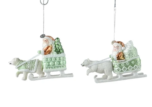 Eglutės žaisliukas Santa, 10 cm, stiklas