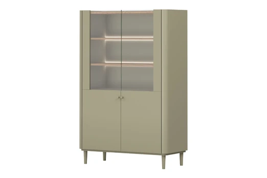Vitrine Elivo - Eucalyptus / Baltic Dune Oak / Eucalyptus Legs