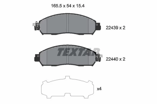 TEXTAR 2243903 Brake pad set