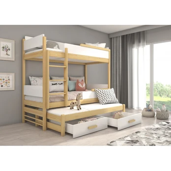 Three-poster bunk bed QUEEN 200x90