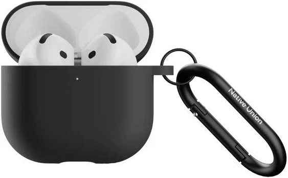 Native Union Active dėklas - silikoninis apsauginis dėklas, skirtas „AirPods 4“ (juodas)