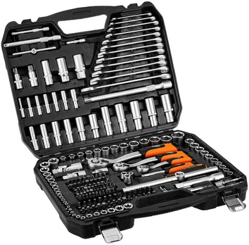 Neo Tools Rinkinys kluczy 220 dalys 1/2", 3/8", 1/4"