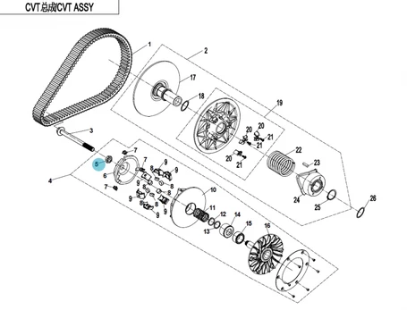 0JYA-051013 LOCK NUT, DRIVE PULLEY