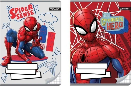 Beniamin Zeszyt A5/32K grotelės Spider Man (10vnt)