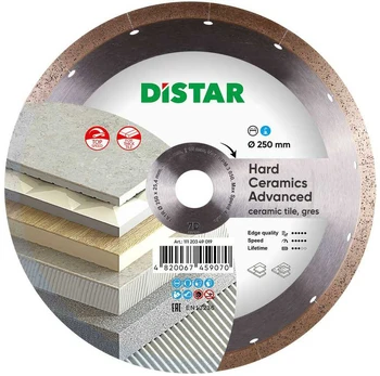 Deimantinis diskas plytelėms Distar Hard Ceramics Advanced 250x1,5x10x25,4