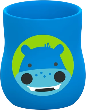 Vaikiškas puodelis Marcus & Marcus Silicone Baby Training Cup Lucas, 118 ml, 1 m., 93 mm, silikonas, mėlyna
