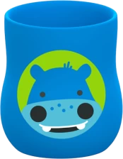 Vaikiškas puodelis Marcus & Marcus Silicone Baby Training Cup Lucas, 118 ml, 1 m., 93 mm, silikonas, mėlyna kaina