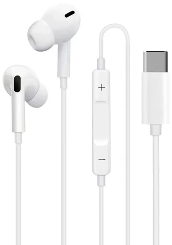 Sinox ausinės su USB-C ir mikrofonu. Baltos
