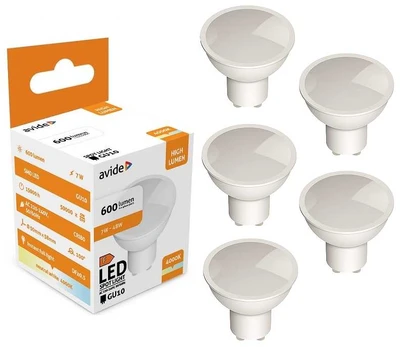 Avide LED lemputė 7W GU10 4000K 5vnt