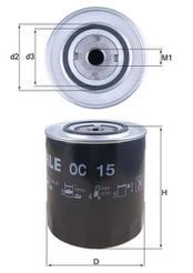 Alyvos filtras MAHLE OC 15