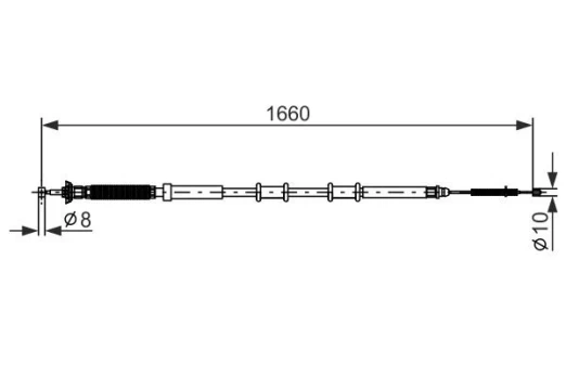 Trosas, stovėjimo stabdys BOSCH 1 987 477 973
