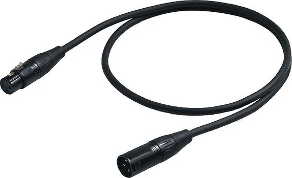 PROEL mikrofono laidas, 0,5m, juodas