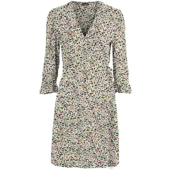 Midi suknelė moterims, Juoda, PCVALMA 3/4 WRAP DRES