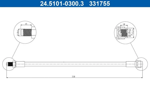 Stabdžių žarnelė ATE 24.5101-0300.3