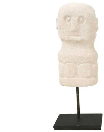 Bazaar Statula, Sumba vyras ant stendo, 0,04x0,07x0,17 m, Smėlinis akmuo