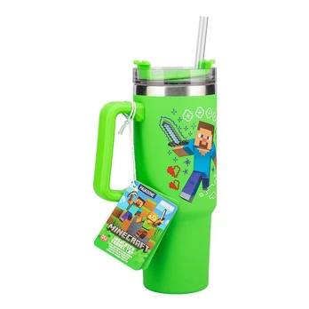 Minecraft Green 900ml Multiway Travel Cup Straw