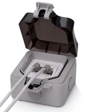 Overhead socket 2xRJ45 Keystone (Without sockets)