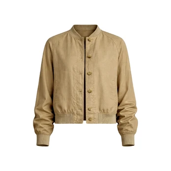 Bomberis moterims, Ruda, Woven-bomber-jacket