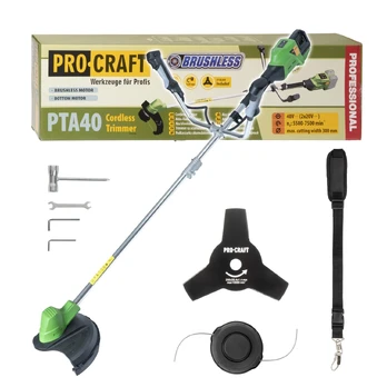 Akumuliatorinė krūmapjovė ProCraft PTA40, 20 V (be akum. ir krov.)