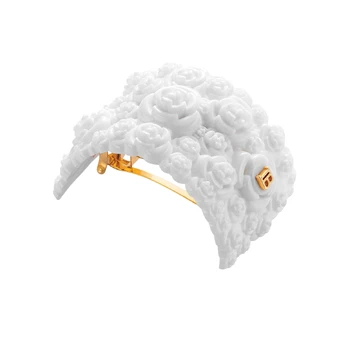 Balmain Printemps Floral Hair Clip White