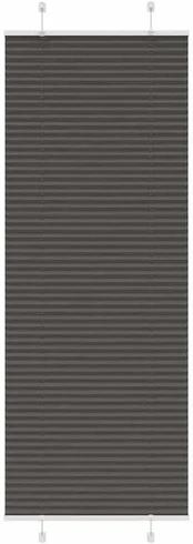 Plisuota žaliuze juoda 80x200 cm audinio plotis 79,4 cm