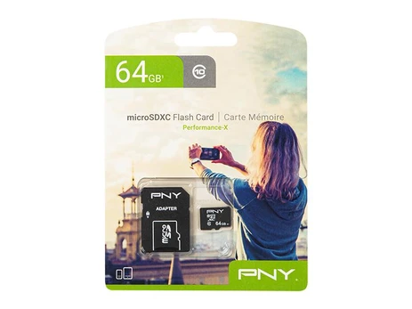 Išoriniai duomenų saugojimo įrenginiai // USB Flash Atmintis // 66-290# Karta microsdxc 64gb pny