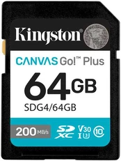 KINGSTON 64GB UHS-I SD Memory Card (Class 10, U3, V30) | SDG4/64GB kaina