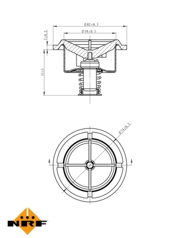 termostatas, aušinimo skystis NRF NRF 725017