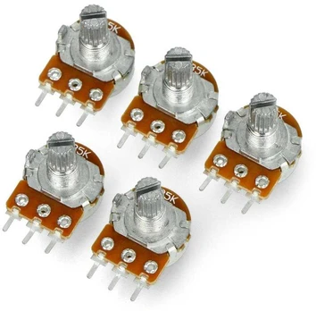Rotacinis potenciometras 5kOhm tiesinis 1/5W B5K - 5 vnt