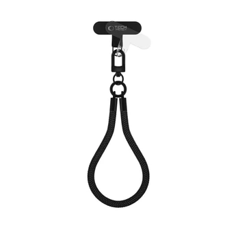 TECH-PROTECT C3S ROPE WRIST STRAP Juodas/Juodas