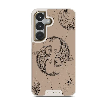 Pisces - Samsung Galaxy S25 Case, Elite Light (Magnetic) / Gold / Beige